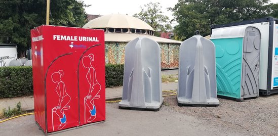 MissWizz female urinal for festivalsevents